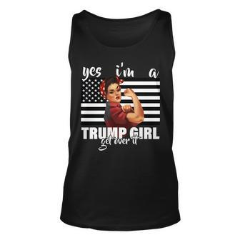 Yes Im A Trump Girl Get Over It Funny Election Tshirt Unisex Tank Top - Monsterry DE