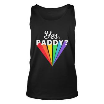 Yes Paddy Rainbow St Pattys Day Daddy Lgbt Gay Pride Month 2022 Graphic Design Printed Casual Daily Basic Unisex Tank Top - Thegiftio