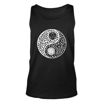 Ying Yang D20 Dungeons And Dragons Tshirt Unisex Tank Top - Monsterry UK