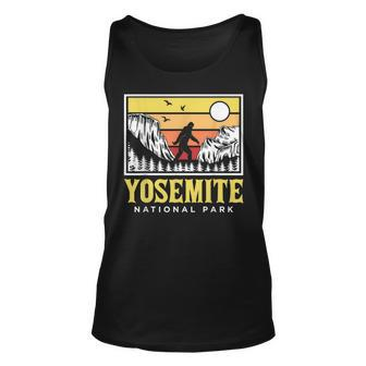 Yosemite National Park Us Bigfoot Sasquatch Yeti Funny Gift Unisex Tank Top - Seseable