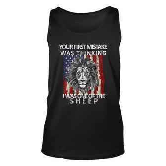 Your First Mistake Was Thinking I Was One Of The Sheep V2 Unisex Tank Top - Monsterry