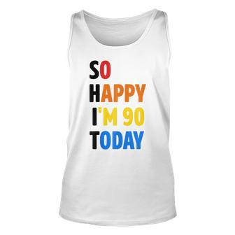 90Th Funny Birthday Gifts For Women Men Party Decorations Unisex Tank Top - Seseable