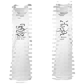 Bahamas Swimming Pigs Snorkeling Front & Back Men Women Tank Top Graphic Print Unisex - Thegiftio UK