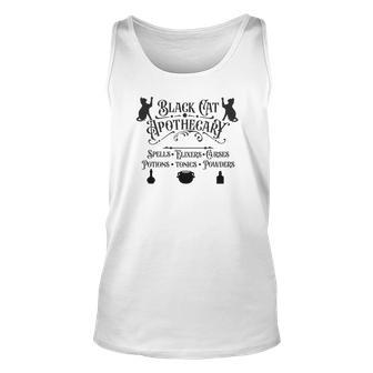 Black Cat Apothecary Funny Halloween Cats Unisex Tank Top - Seseable