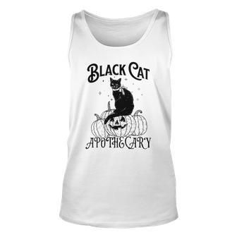 Black Cat Apothecary Pumpkin Halloween Unisex Tank Top - Seseable