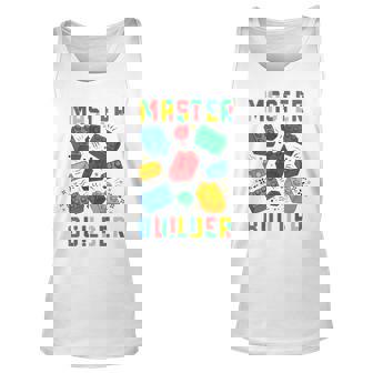 Brick Builder Funny Blocks Master Builder Men Women Tank Top Graphic Print Unisex - Thegiftio