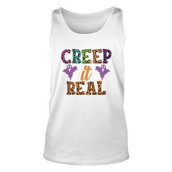 Colorful Boos Creep It Real Halloween Gifts Unisex Tank Top - Seseable