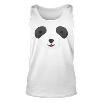 Cute Bear Panda Face Diy Easy Halloween Party Easy Costume Unisex Tank Top - Seseable
