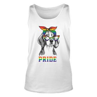 Cute Dog Lover Puppy Owner Beagle Mom Dad Gay Lesbian Lgbt Unisex Tank Top | Mazezy UK