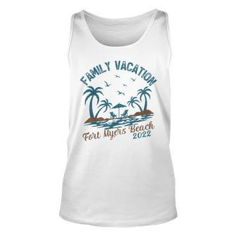 Family Vacation 2022 Palm Tree Florida Fort Myers Beach Unisex Tank Top - Seseable