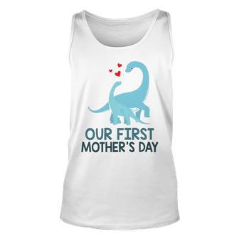 First Mothers Day Matching Mom & Baby Boy Dinosaur Onesie Gift Graphic Design Printed Casual Daily Basic Unisex Tank Top - Thegiftio UK
