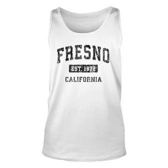 Fresno California Ca Vintage Sports Design Black Design Unisex Tank Top | Mazezy