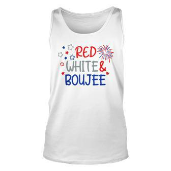 Funny Fourth Of July 4Th Of July Red White And Boujee Unisex Tank Top - Seseable