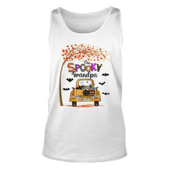 Funny One Spooky Grandpa Pumpkin Truck Halloween Costume Men Women Tank Top Graphic Print Unisex - Thegiftio UK