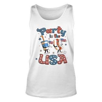Funny Party In The Usa 4Th Of July Hot Dog Patriotic Kid V2 Unisex Tank Top - Seseable
