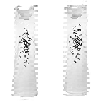 Funny Skeleton Holding A Cat Cat Lover Cat Mom Halloween Men Women Tank Top Graphic Print Unisex - Thegiftio
