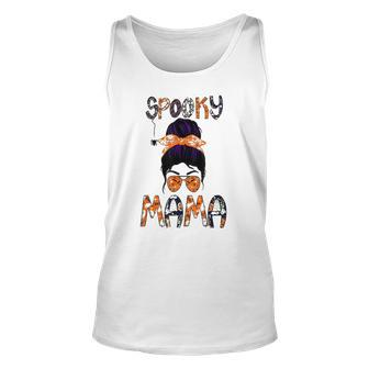 Funny Spooky Skull Witch Mom Halloween Spooky Mama Halloween Unisex Tank Top - Seseable
