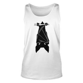 Halloween Bat Hanging Black Version Design Men Women Tank Top Graphic Print Unisex - Seseable