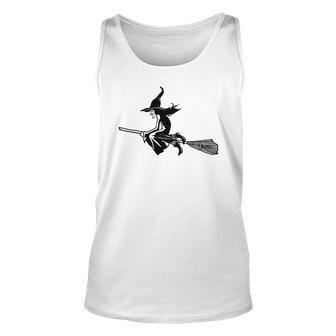 Halloween Funny Witch Funny But Creepy Black Design Men Women Tank Top Graphic Print Unisex - Seseable