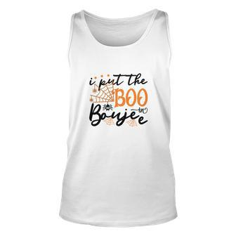 Halloween Ghost I Put The Boo In Boujee Unisex Tank Top - Seseable