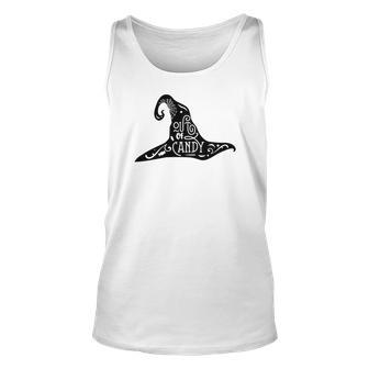 Halloween Hat - Out Of Candy Black Design Men Women Tank Top Graphic Print Unisex - Seseable