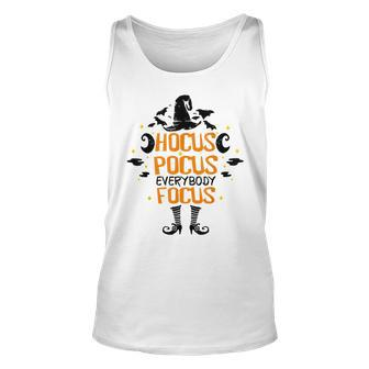 Halloween Hocus Pocus Everybody Focus Funny Teacher Costume V2 Unisex Tank Top - Seseable