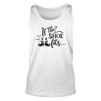 Halloween If The Shoe Fits For You Black Design Men Women Tank Top Graphic Print Unisex - Seseable