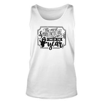Halloween The Most Spooktacular Time Of The Year Black Men Women Tank Top Graphic Print Unisex - Seseable