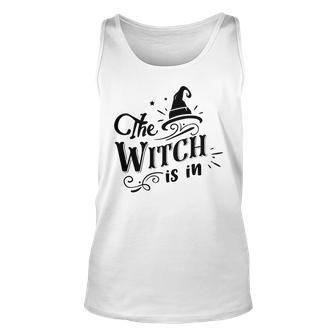 Halloween The Witch Is In Black Custom Men Women Tank Top Graphic Print Unisex - Seseable