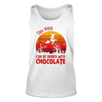 Halloween This Witch Can Be Bribed With Chocolate Retro Unisex Tank Top - Seseable