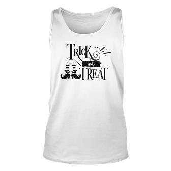 Halloween Trick Or Treat Black Design V2 Men Women Tank Top Graphic Print Unisex - Seseable