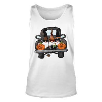 Harvest Fall Halloween Gnomes Truck Bed Goth Cute Spooky Unisex Tank Top - Seseable