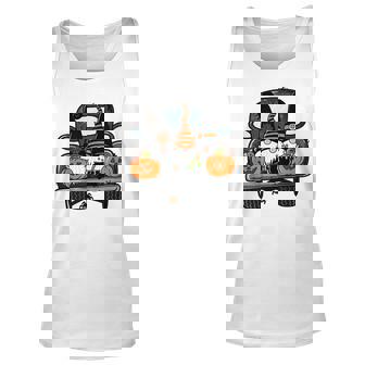 Harvest Fall Halloween Gnomes Truck Bed Goth Cute Spooky Unisex Tank Top - Seseable