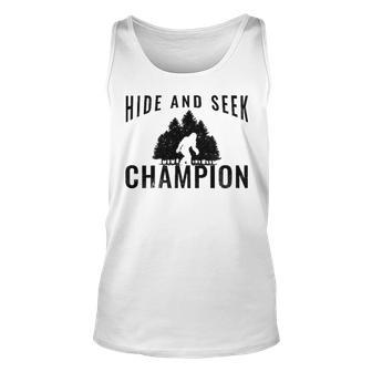 Hide And Seek Champion Tshirt Funny Bigfoot Tee Unisex Tank Top - Monsterry