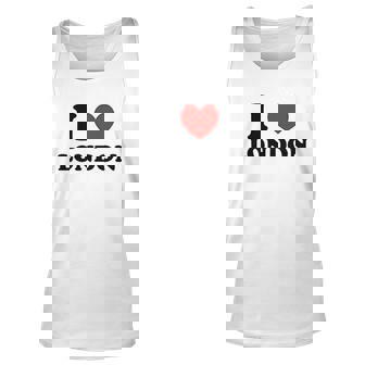 I Love London Bold Text Men Women Tank Top Graphic Print Unisex - Thegiftio UK
