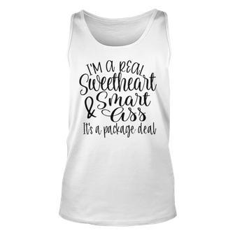 Im A Real Sweetheart Unisex Tank Top - Seseable