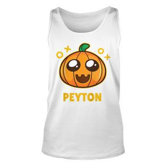 Kids Peyton Kids Pumpkin Halloween Unisex Tank Top - Seseable