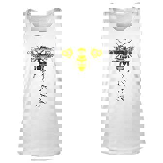Let It Be Bee With Sunflower Cute Christmas Gift Men Women Tank Top Graphic Print Unisex - Thegiftio