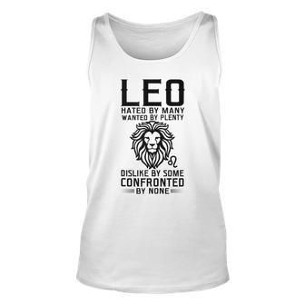 Lion Graphic Art July August Birthday Gifts Leo Zodiac Sign Unisex Tank Top - Seseable