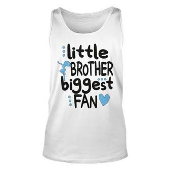Little Brother Biggest Fan Dance Brother Of A Dancer Graphic Design Printed Casual Daily Basic Unisex Tank Top - Thegiftio UK