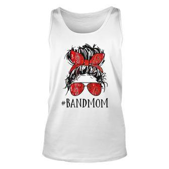 Mothers Day Messy Hair Woman Bun Band Mom Marching Band Men Women Tank Top Graphic Print Unisex - Thegiftio