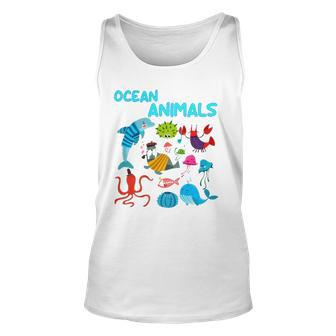 Ocean Animals Marine Creatures Under The Sea Gift Unisex Tank Top | Mazezy