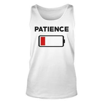 Patience Running Low V2 Unisex Tank Top - Seseable
