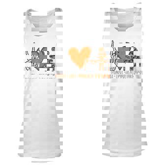 Peace Love Physical Therapy Halloween Costume Skeleton Men Women Tank Top Graphic Print Unisex - Thegiftio
