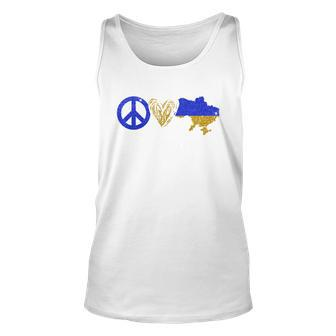 Peace Love Ukraine Tshirt Unisex Tank Top - Monsterry AU