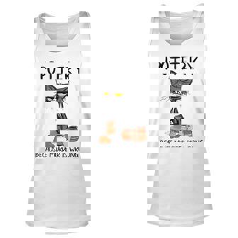 Pottery Because Murder Is Wrong Funny Cat Lovers Men Women Tank Top Graphic Print Unisex - Thegiftio