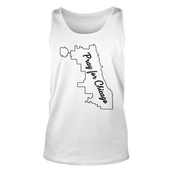 Pray For Chicago Chicago Shooting Support Chicago Outfit Unisex Tank Top - Seseable