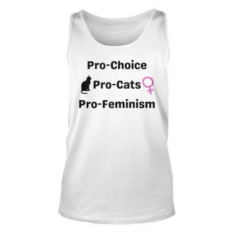 Pro Choice Feminism And Cats Cute Roe V Wade 1973 Unisex Tank Top | Seseable CA