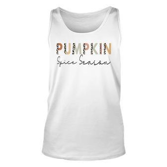 Pumpkin Spice Season Leopard Fall Autumn Women Halloween Unisex Tank Top - Seseable