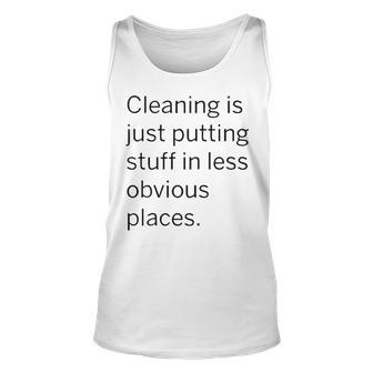 Putting Stuff In Less Obvious Places V2 Unisex Tank Top - Seseable